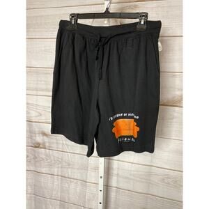 Brand New Women's Size Medium Id Rather Be Watching Friends Black Shorts